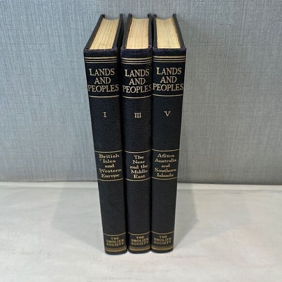 Vtg Lands and Peoples Book Set 1949 The Grolier Society The World in Colors Volu - Picture 2 of 11